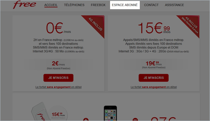 Free Mobile, étape 1